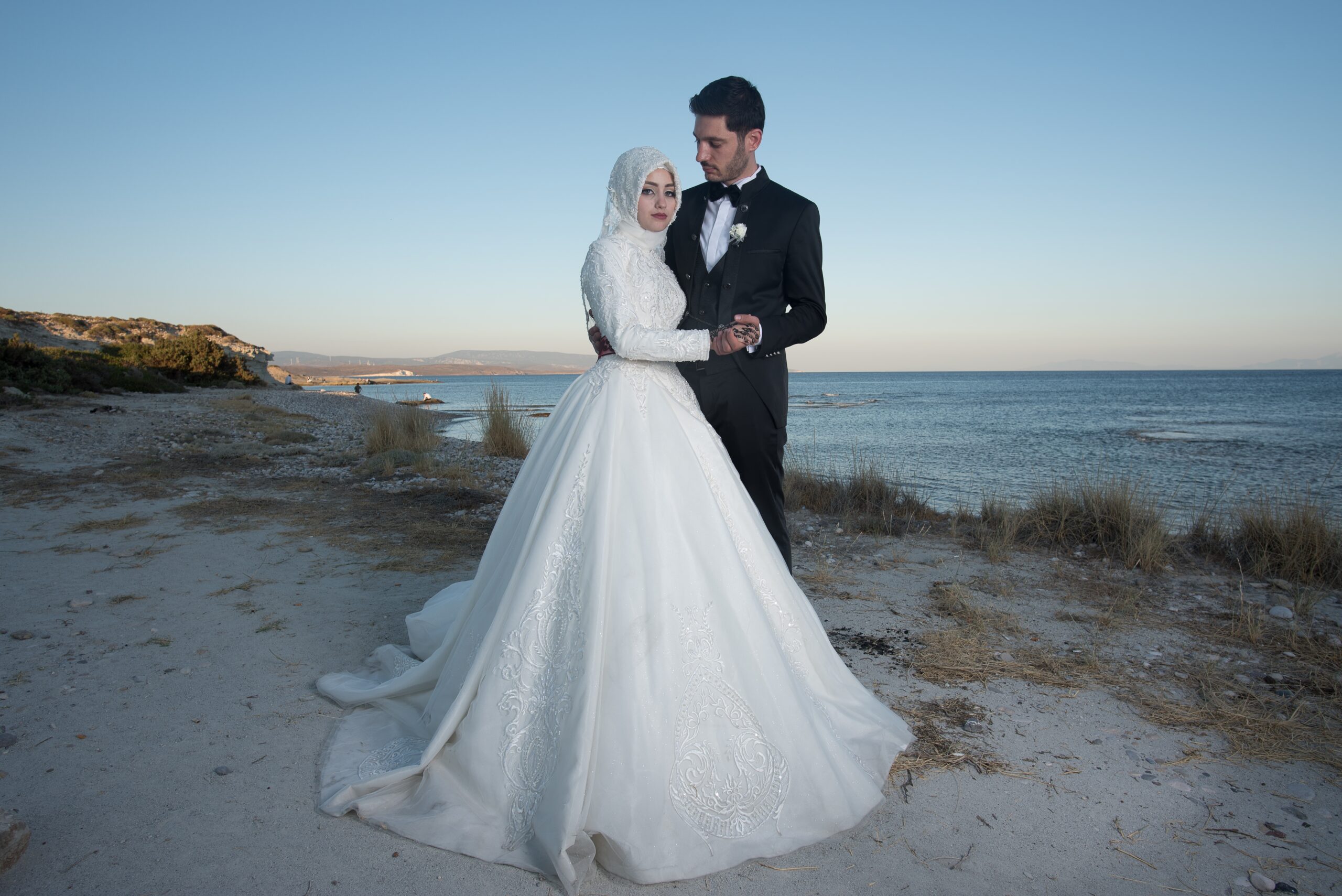 young muslim bride and groom wedding photos